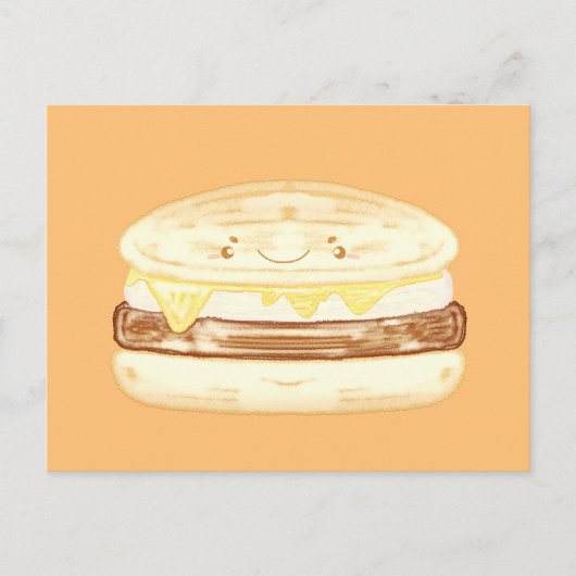 Wurst, Ei und Käsesandwich Postkarte (Vorderseite)