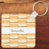 Wurst, Ei und Käsesandwich Schlüsselanhänger (Rückseite)