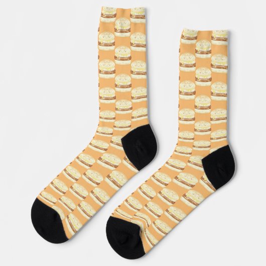 Wurst, Ei und Käsesandwich Socken (Linkes Detail)