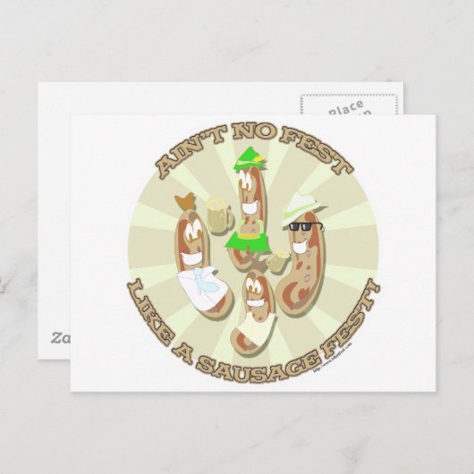 Wurst Fest! Postkarte (Vorne/Hinten)