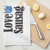 Wurst Geschirrtuch (Viertel Falte)