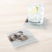 Wurst Glasuntersetzer (Schrägansicht)