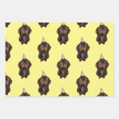 Wurst Hund Geburtstagswrapping Paper Geschenkpapier Set (Vorderseite)
