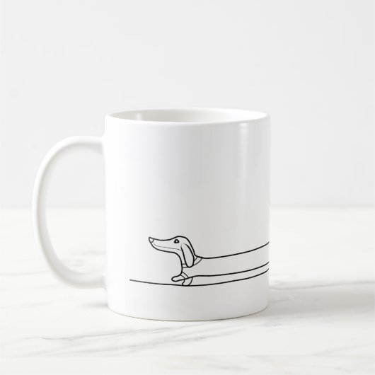 Wurst Hund Tasse, Dackel Tasse, Hund-Lover-Geschen Kaffeetasse (Links)