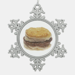 Wurst-Keks Schneeflocken Zinn-Ornament