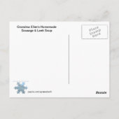 Wurst & Leek Suppe Rezept Postkarte (Rückseite)