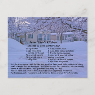 Wurst & Leek Suppe Rezept Postkarte