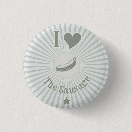 Wurst-Liebhaber Button (Vorderseite)