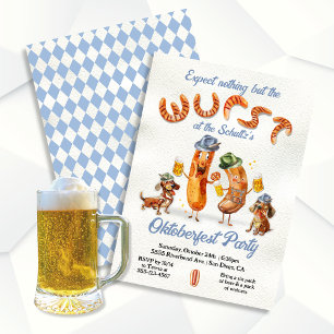 Wurst Oktoberfest Funny Party Einladung