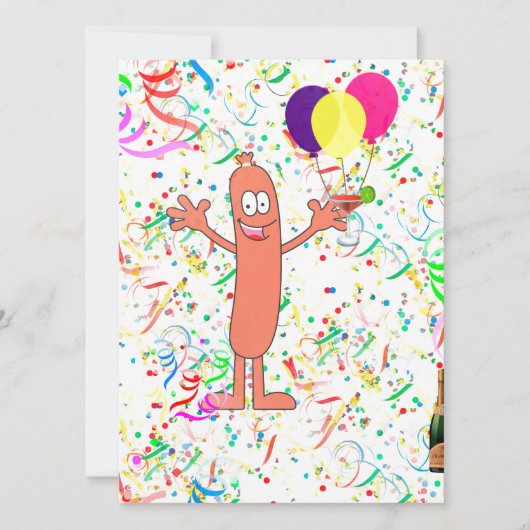 Wurst-Party Einladung (Vorderseite)