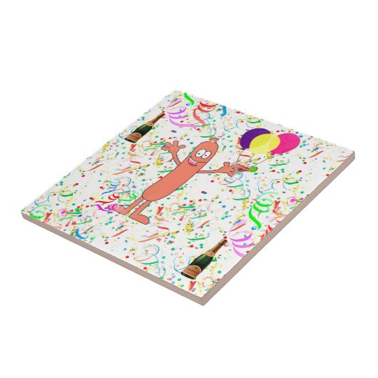 Wurst-Party Fliese (Seite)