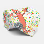 Wurst-Party Krawatte (Gerollt)