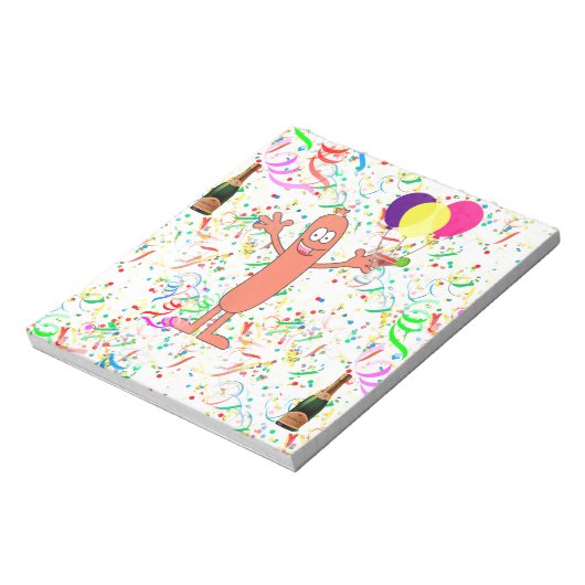 Wurst-Party Notizblock (Rotiert)