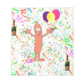 Wurst-Party Notizblock (Vorderseite)