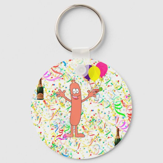 Wurst-Party Schlüsselanhänger (Vorderseite)