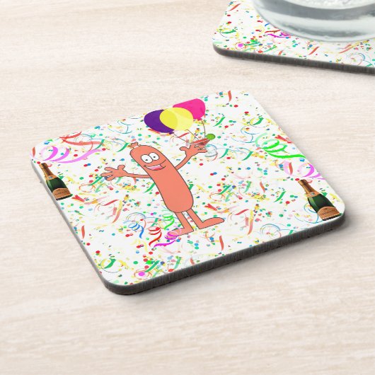 Wurst-Party Untersetzer (Linke Seite)