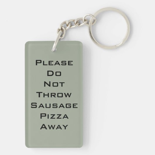 Wurst-Pizza Schlüsselanhänger (Rückseite)