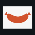 Wurst Postkarte<br><div class="desc">Wurst - Käse - Hot Dog - Essen - Restaurant - Fast Food</div>