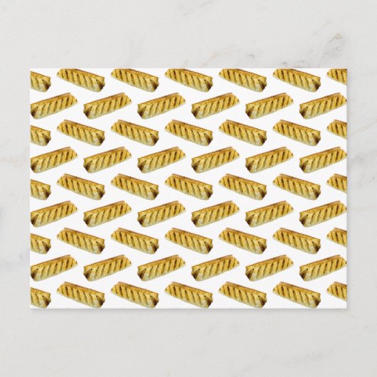 Wurst Roll Polka Dot Muster Postkarte (Vorderseite)