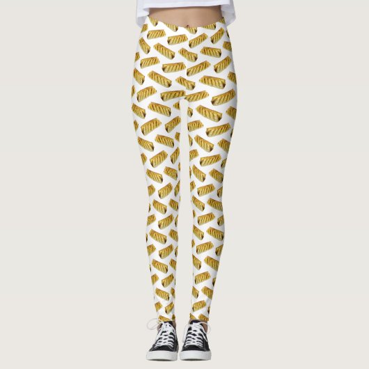 Wurst Roll Polka Dot Pattern Leggings (Vorderseite)