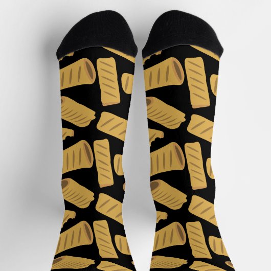 Wurst Rolls Funny Food Muster Socken (Oben)