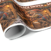 Wurst-Schieber-Weihnachtsjunge Geschenkpapier (Rolleneckpunkt)