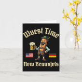 Wurst Time Wurst Fest German Beer Festival New Bra Karte (Gelbe Blume)