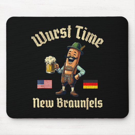 Wurst Time Wurst Fest German Beer Festival New Bra Mousepad (Vorne)