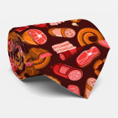 Wurst und Fleischmuster Krawatte (Gerollt)