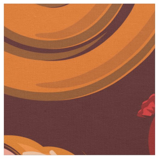 Wurst und Fleischmuster Stoff (Nahaufnahme)