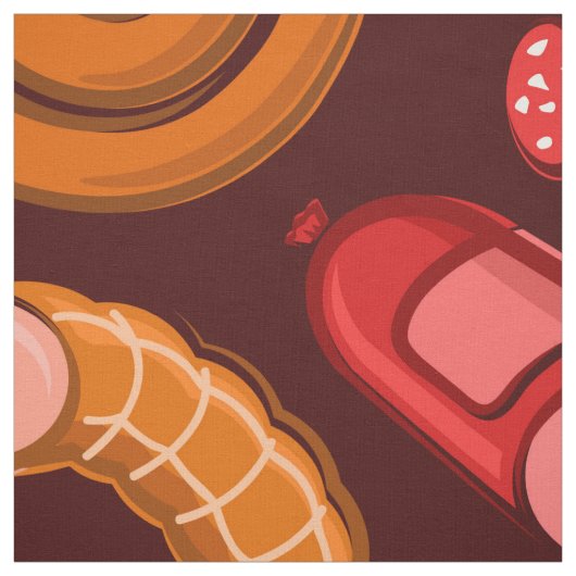 Wurst und Fleischmuster Stoff (Muster)