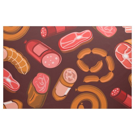 Wurst und Fleischmuster Stoff (Fat Quarter (45,7 x 55,9 cm))