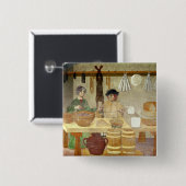 Wurst-und Käse-Verkäufer Button (Vorne & Hinten)