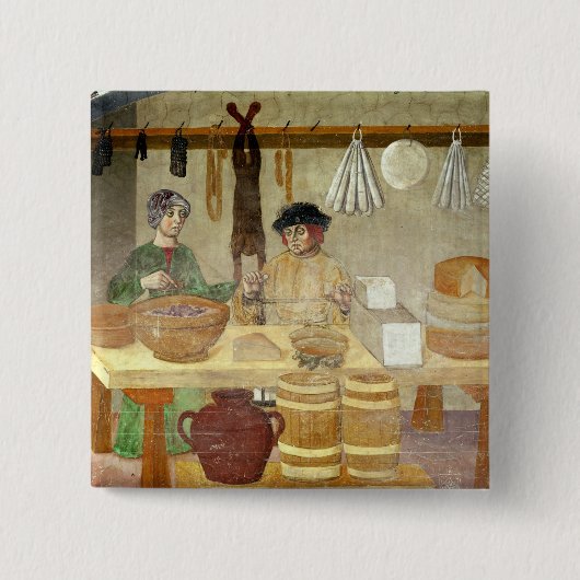 Wurst-und Käse-Verkäufer Button (Vorderseite)