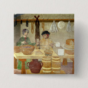 Wurst-und Käse-Verkäufer Button