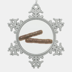 Wurst-Verbindungen Schneeflocken Zinn-Ornament