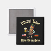 Wurst Zeit Wurst Fest Deutsches Bierfest New Bra Magnet (Vorderseite/Rückseite)