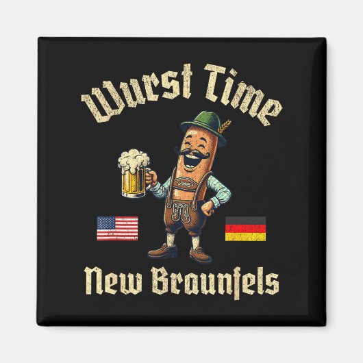Wurst Zeit Wurst Fest Deutsches Bierfest New Bra Magnet (Vorne)