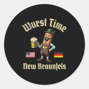 Wurst Zeit Wurst Fest Deutsches Bierfest New Bra Runder Aufkleber