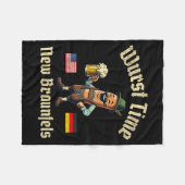 Wurst Zeit Wurst Fest Deutsches Bierfestival New B Fleecedecke (Vorderseite (Horizontal))