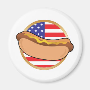 Würstchen-amerikanische Flagge Magnet