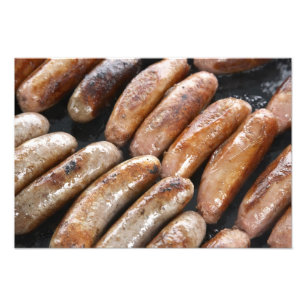 Würstchen auf dem Barbeque Fotodruck