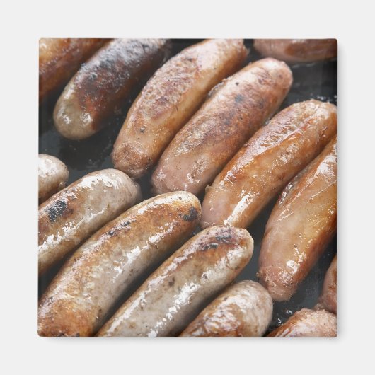 Würstchen auf dem Barbeque Magnet (Vorne)