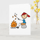 Würstchen auf Lagerfeuer-Karte Karte (Gelbe Blume)