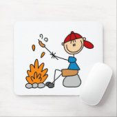 Würstchen auf Lagerfeuer Mousepad (Mit Mouse)