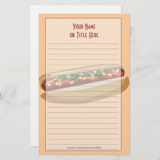 Würstchen-Briefpapier Briefpapier (Vorne/Hinten)