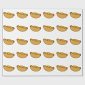 Würstchen-Brötchen Geschenkpapier (Flach)