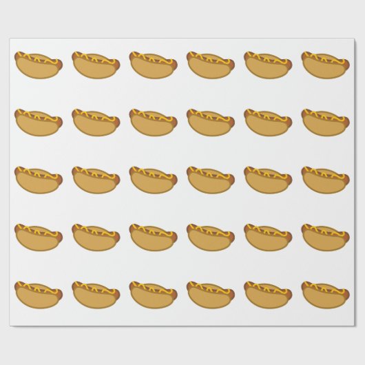 Würstchen-Brötchen Geschenkpapier (Flach)