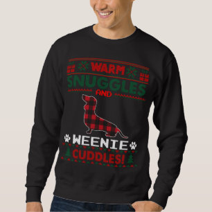 Würstchen Christmas Pajama Weiner Ugly Christmas S Sweatshirt