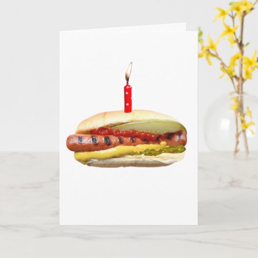 Würstchen-deluxe Geburtstagskarte Karte (Gelbe Blume)